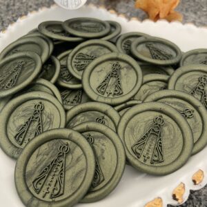 Lacre de Cera Verde Oliva - Nossa Senhora